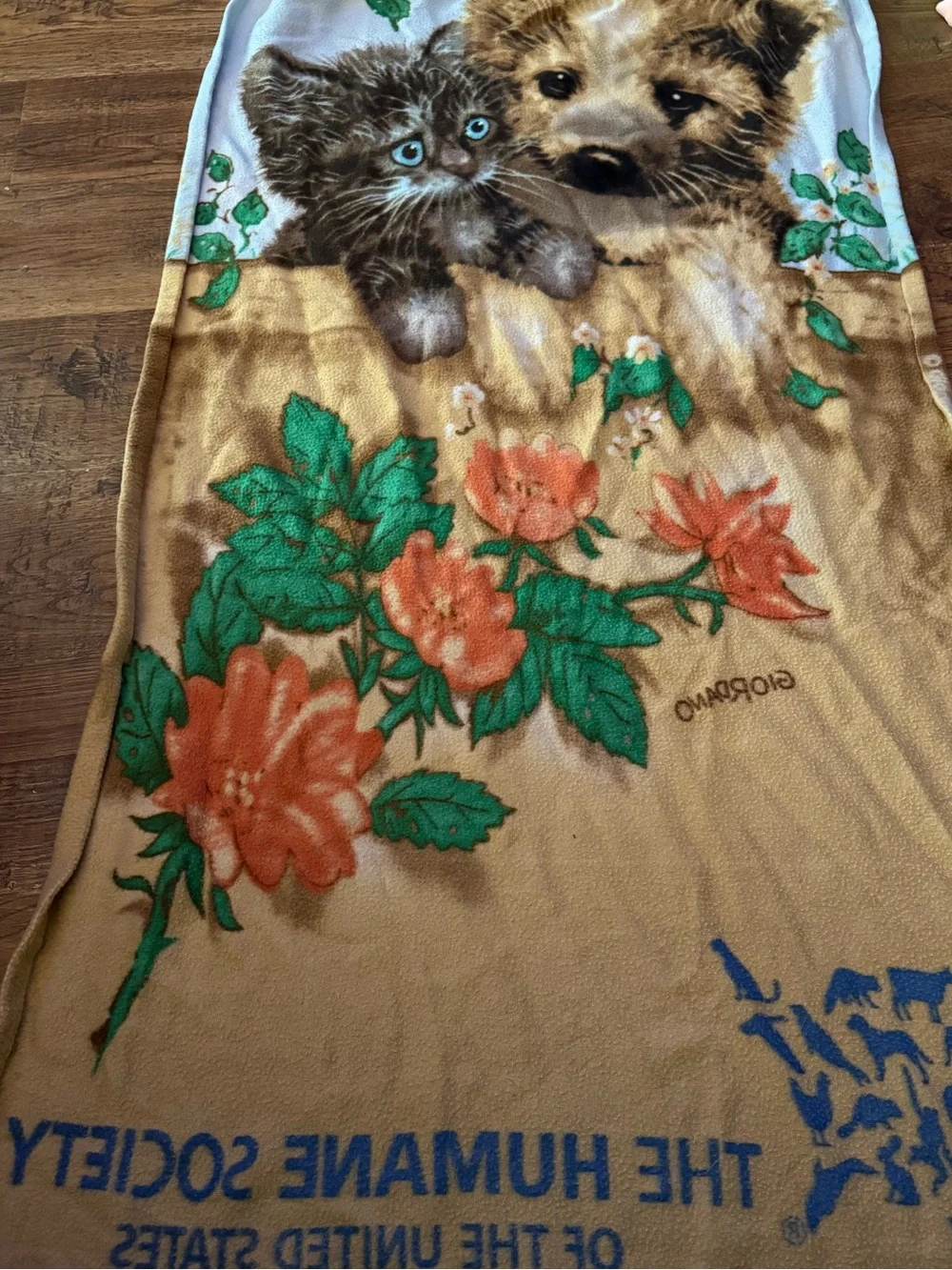 Humane Society Blanket Throw Dog & cat gift for donating by Giordano
